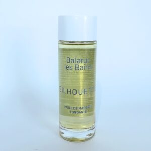 Huile de massage fondante silhouette aux huiles essentielles de cypres, pamplemousse, genévrier en flacon de 100ml