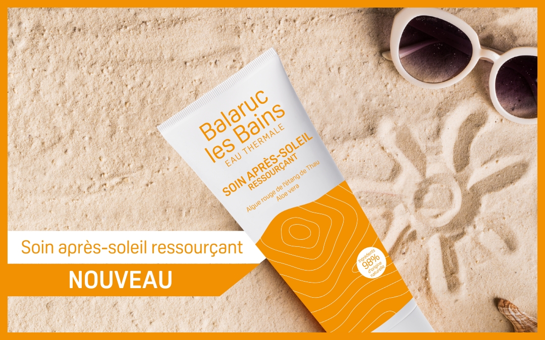 Soin après-soleil à l'algue rouge, eau thermale et aloe vera