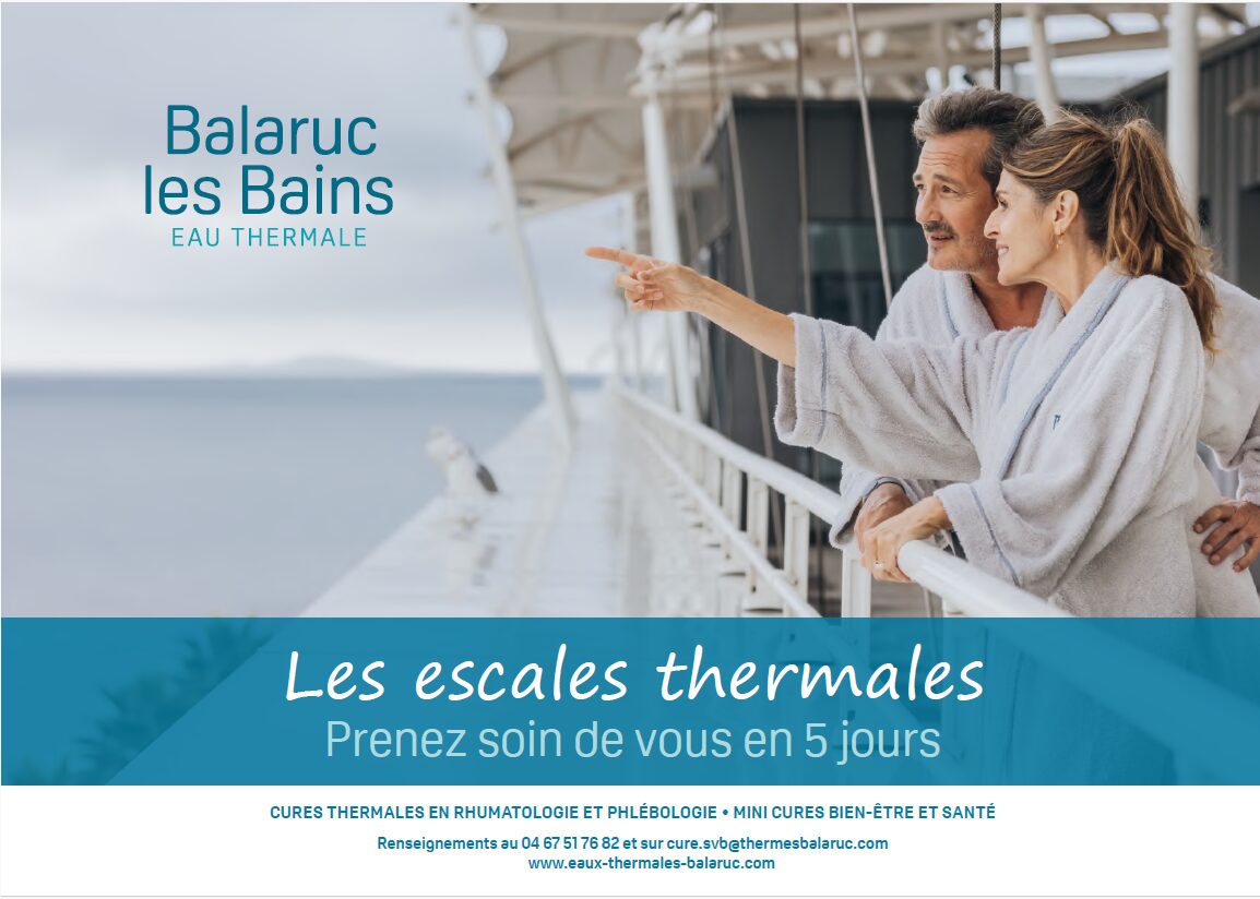 Couverture de la brochure des escales thermales des thermes de Balaruc Les Bains