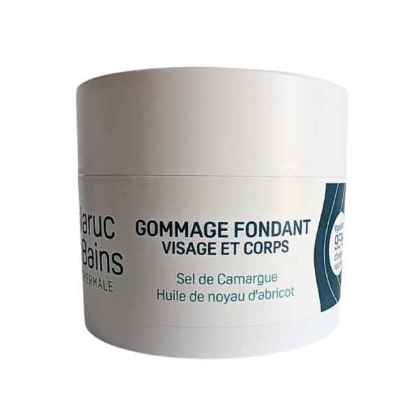 Gommage au sel de Camargue, eau thermale et huile de noyau d'abricot 200ml