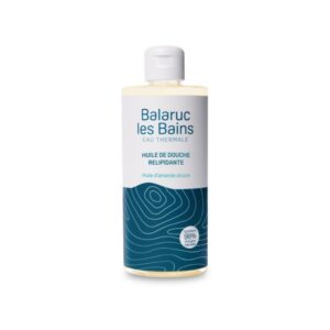 Huile de douche relipidante à l'huile d'amande douce et eau thermale hydratante et anti tiraillements