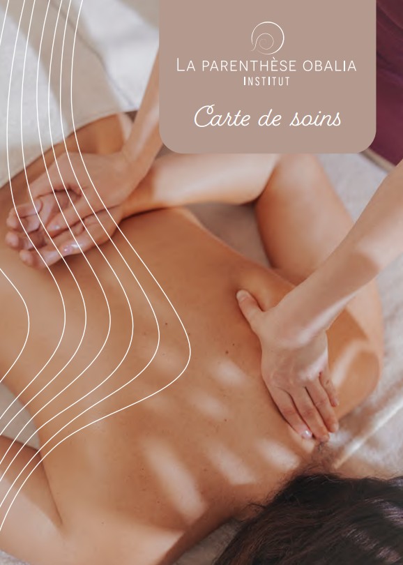 carte de soins de l'institut la Parenthèse Obalia
