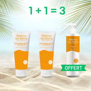 1+1=3 - 2 SOINS APRÈS-SOLEIL RESSOURÇANT = 1 LAIT SOLAIRE SPF30